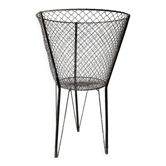 Old metal haberdashery/sewing basket, 50s/60s