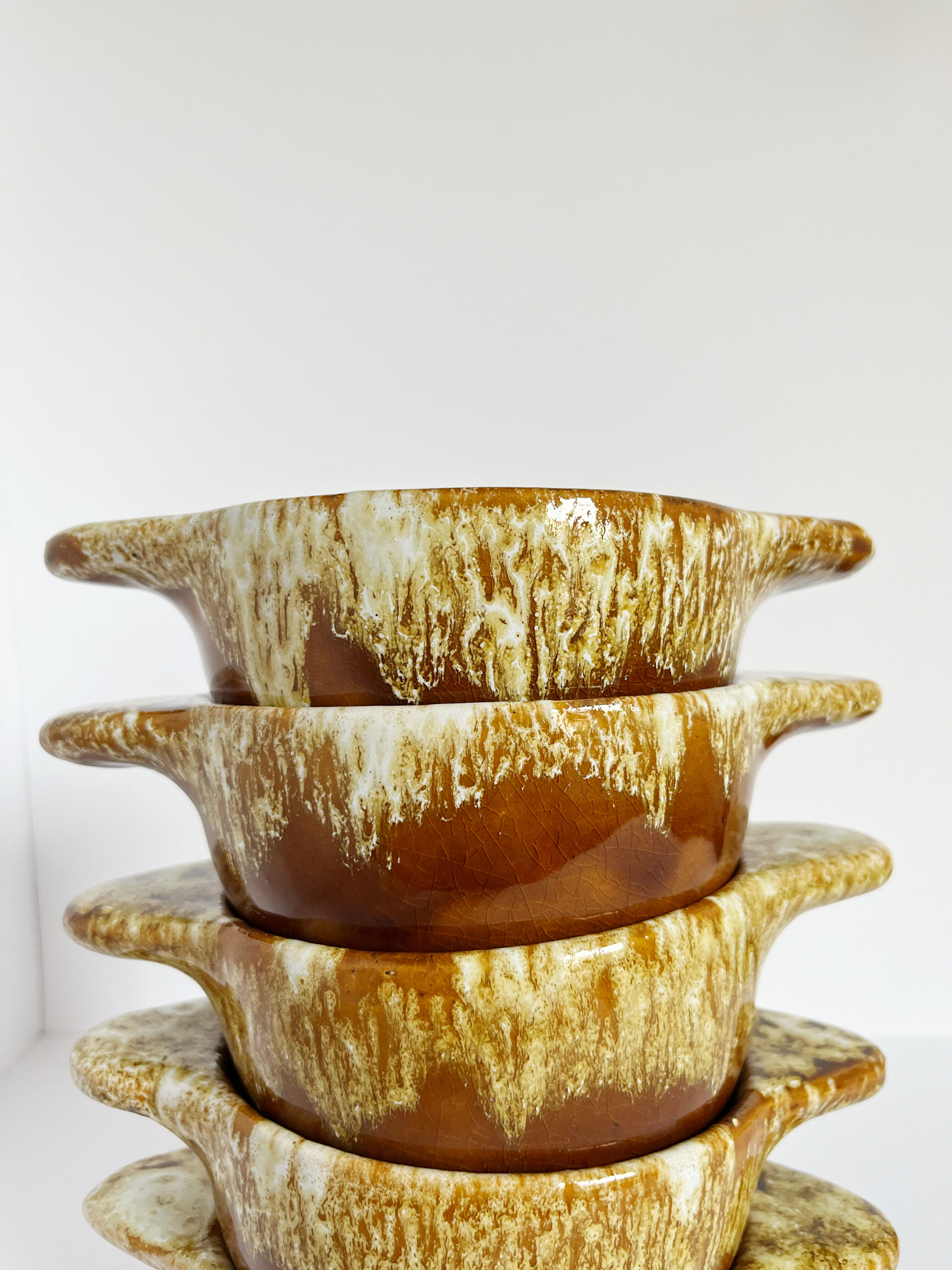 Set of 5 Vallauris style ear bowls