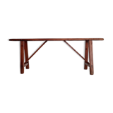 Old wooden farm bench