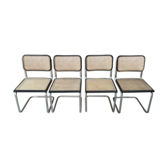 4 chaises b32 cesca de Marcel Breuer