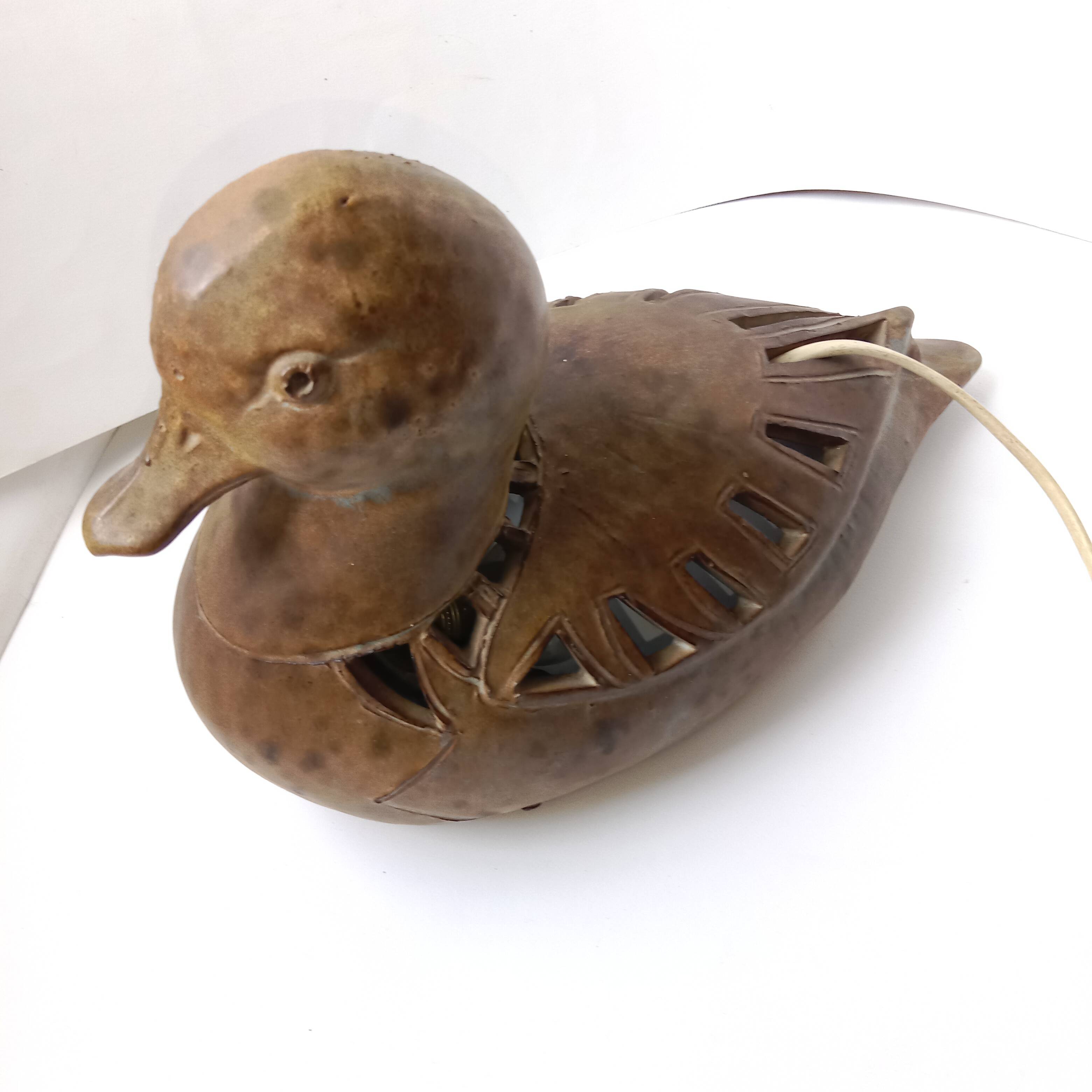 Lampe signée Agnès Escala Zoomorphe Canard circa 1970