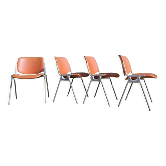 4 chairs DSC 106 by Giancarlo Piretti for Castelli