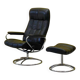 Ekornes Stressless Chair with Ottoman - Chrome Frame (1970s)