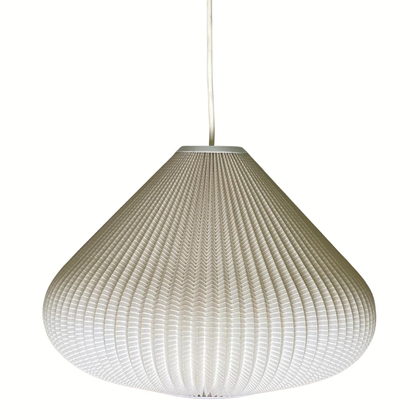 Space age cocoon plisse pendant lamps, 1960s