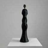 Lampe anthropomorphe en marbre noir vintage