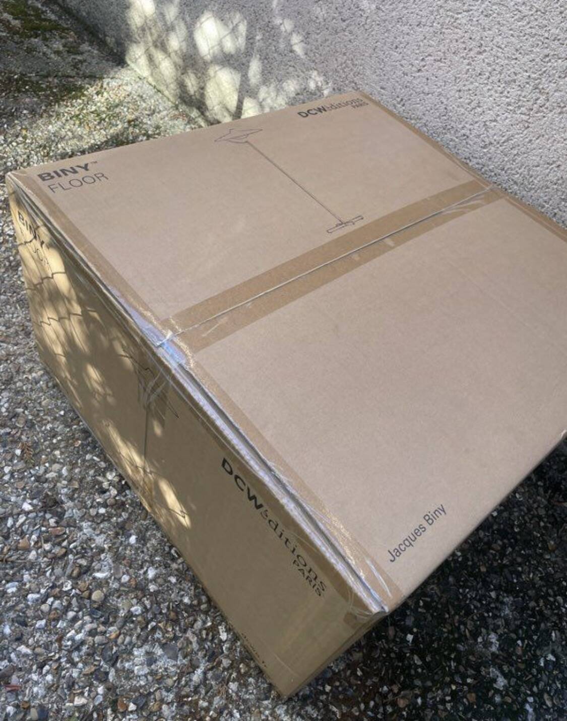 DCW Paris Biny black floor lamp, brand new and packaged.