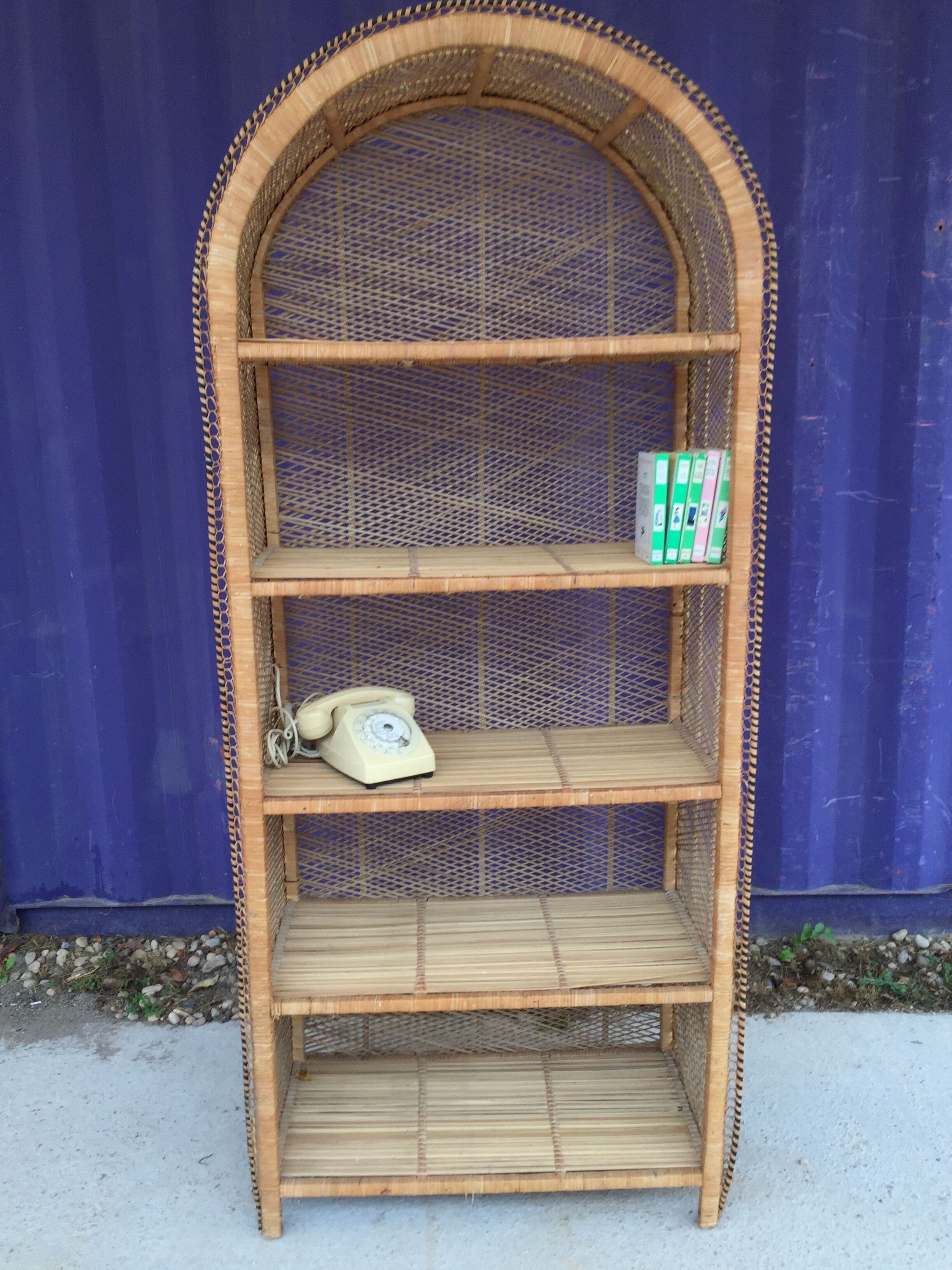 Large-style wicker shelf "Emmanuelle"