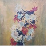 Flower Painting By Francois Philippe 1920-1995, 1960/70s.