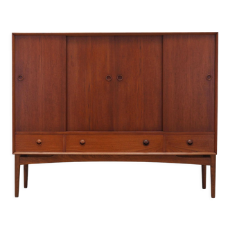 Teak highboard, Danish design, 1960s, production: Denmark