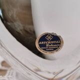 White and black bohemian crystal vase Artcristal