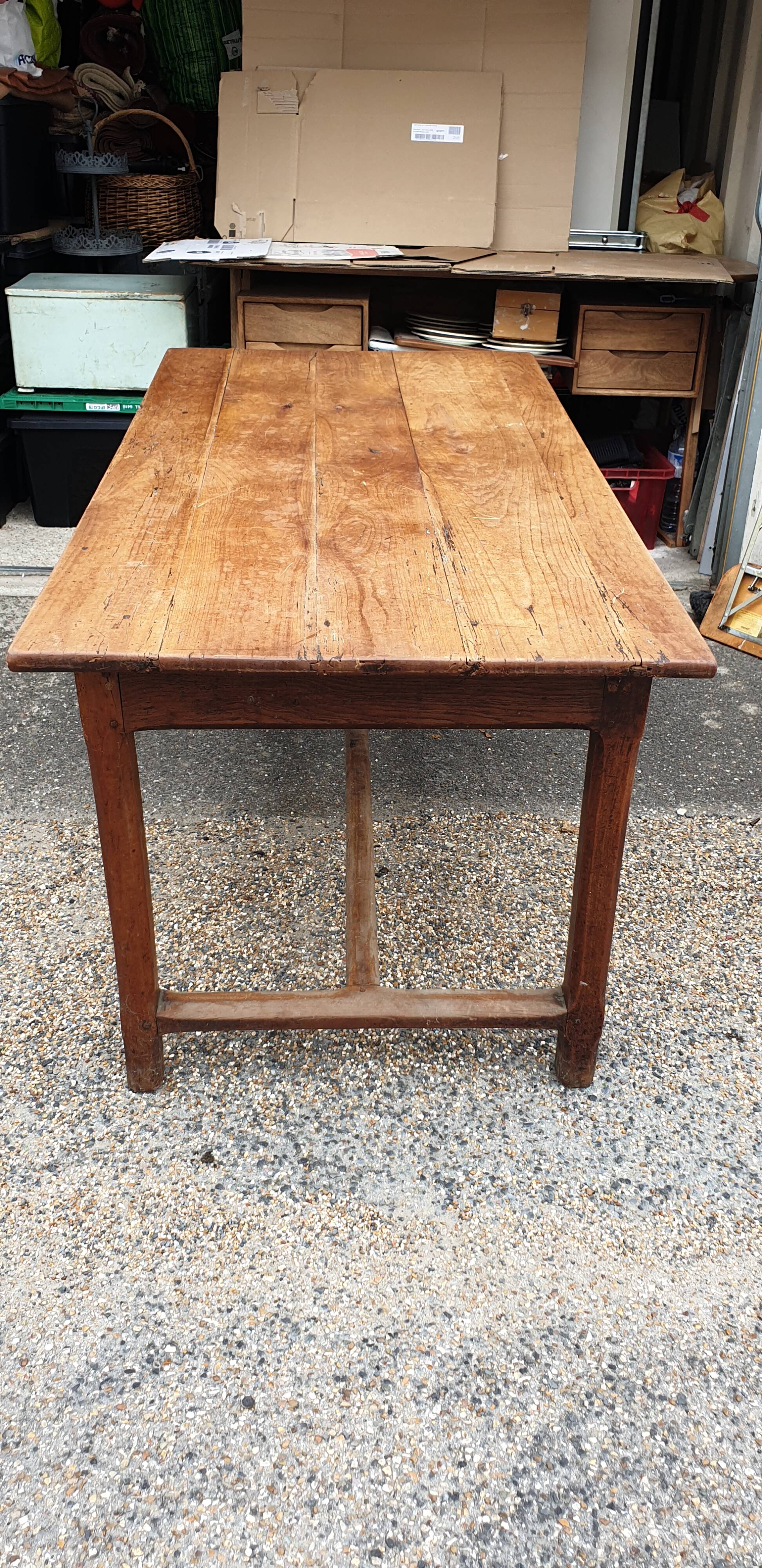 Farmhouse table in massive epicea XIXth