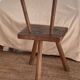Wooden tripod chairs raw art