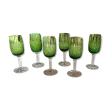 Old white wine glasses