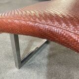 Ralph lauren leather & chrome lounge chair - usa 1990's