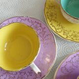 Set of 9 Digoin sarreguemines cups