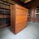 Vintage wooden cabinet / roller shutter cupboard / shelf
