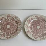 Pair of Sarreguemines iron earth plates