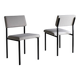 White boucle black metal chairs | Kembo | Netherlands | 1960s