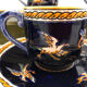 6 tasses café bleu Gien Renaissance