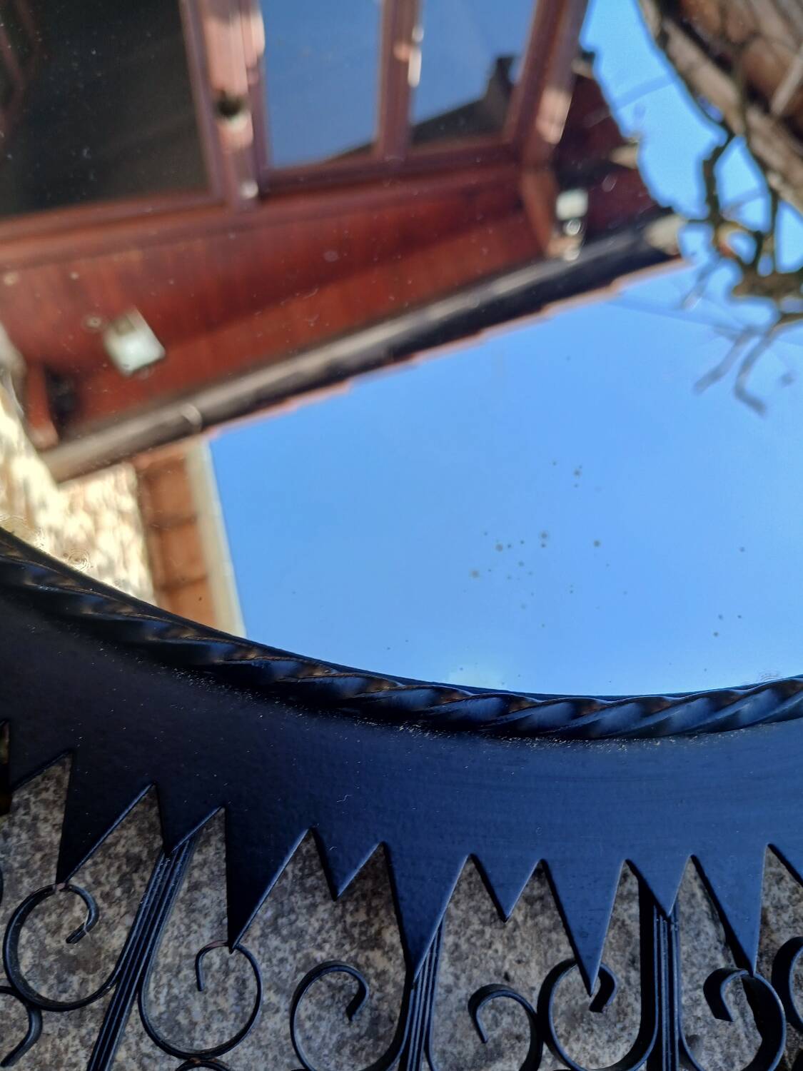 Miroir ancien en fer forgé Chaty Vallauris