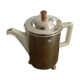 Teapot art deco thermos Bauscher Weiden silver metal and Bakelite feet 1930's