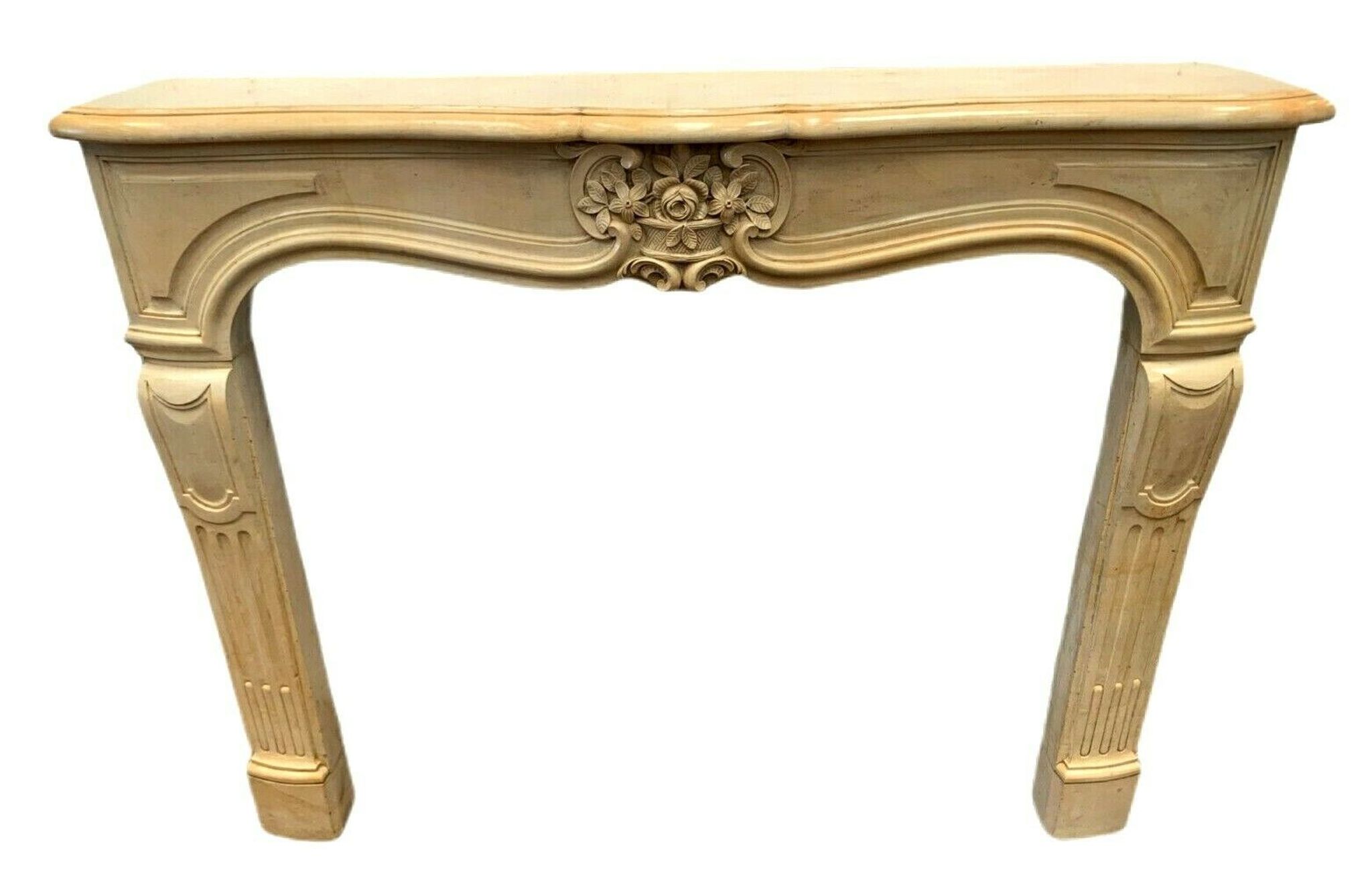 Louis XV style fireplace in natural stone XX century