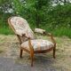 Antique Voltaire armchair with 4-position reclining backrest