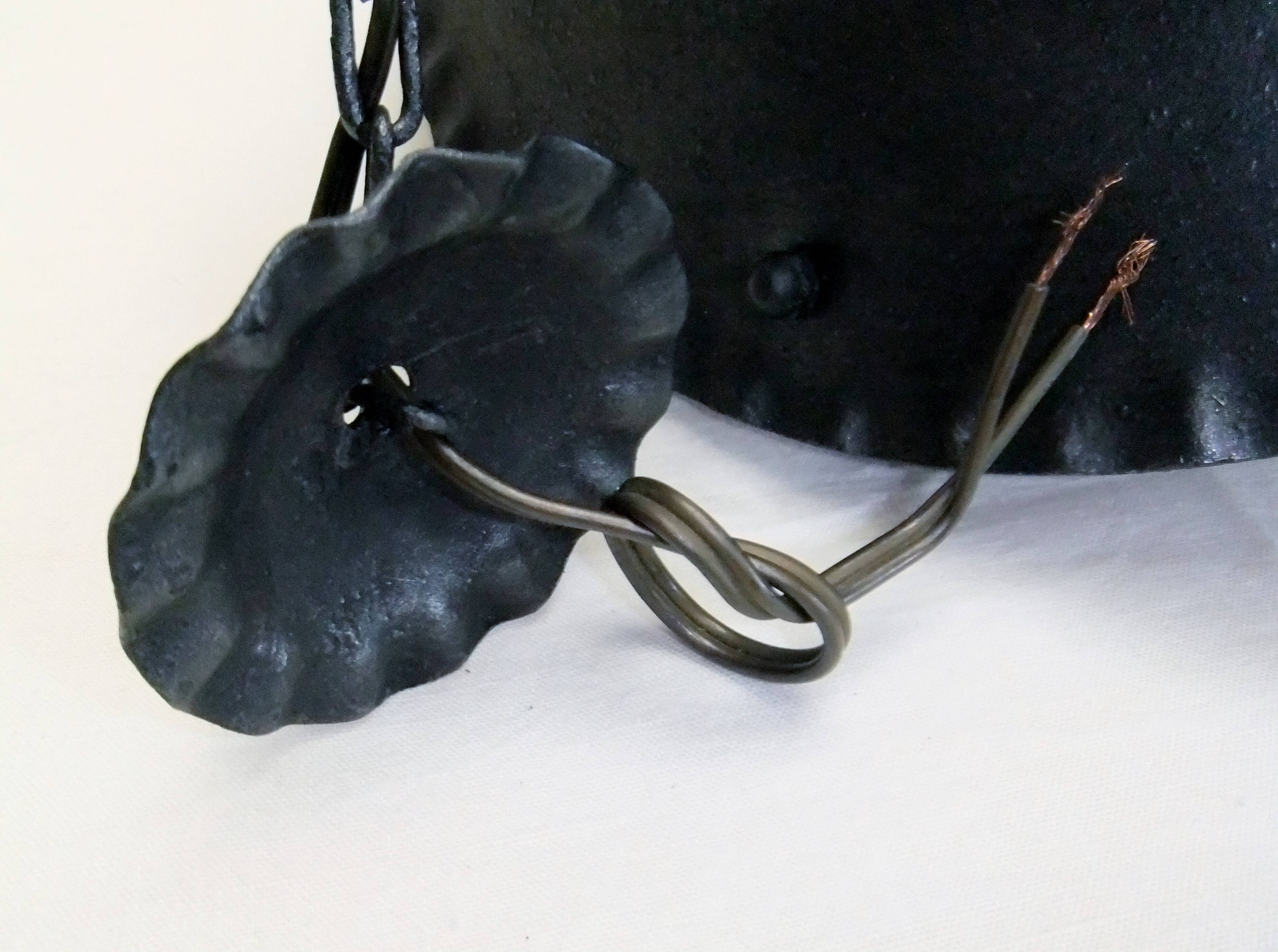 Vintage wrought iron pendant light