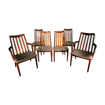 1970 set of 4 chairs and 2 armchairs