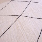 Tapis Beni Ouarain à Losange noir - 304 x 204 cm