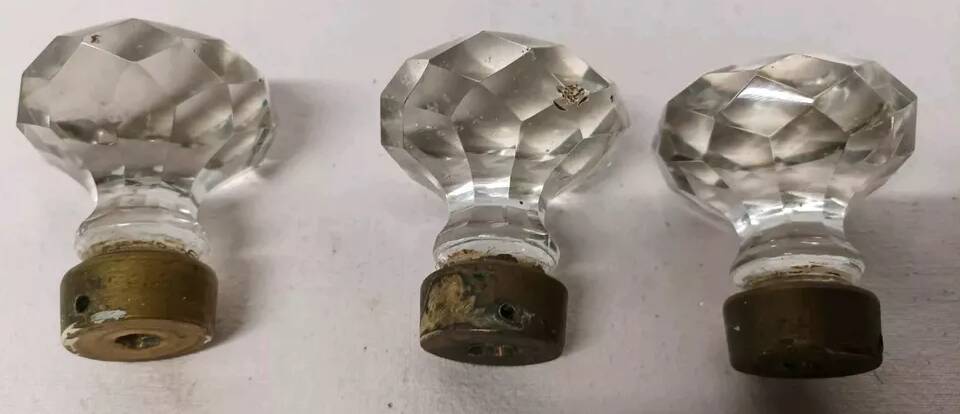 Lot de 3 boutons de porte vintage