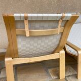 2 vintage adjustable Pulkka lounge chairs by Llmari Lappalainen for Asko