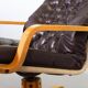 Noboru Nakamura Design Chocolate Brown Padded Leatherette Swivel Chairs 70s