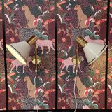 Pair of modular wall lights Scandinavian design 1960.