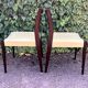 6 Scandinavian chairs with pale yellow skai seats