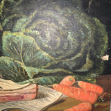 Still life with cabbage old painting