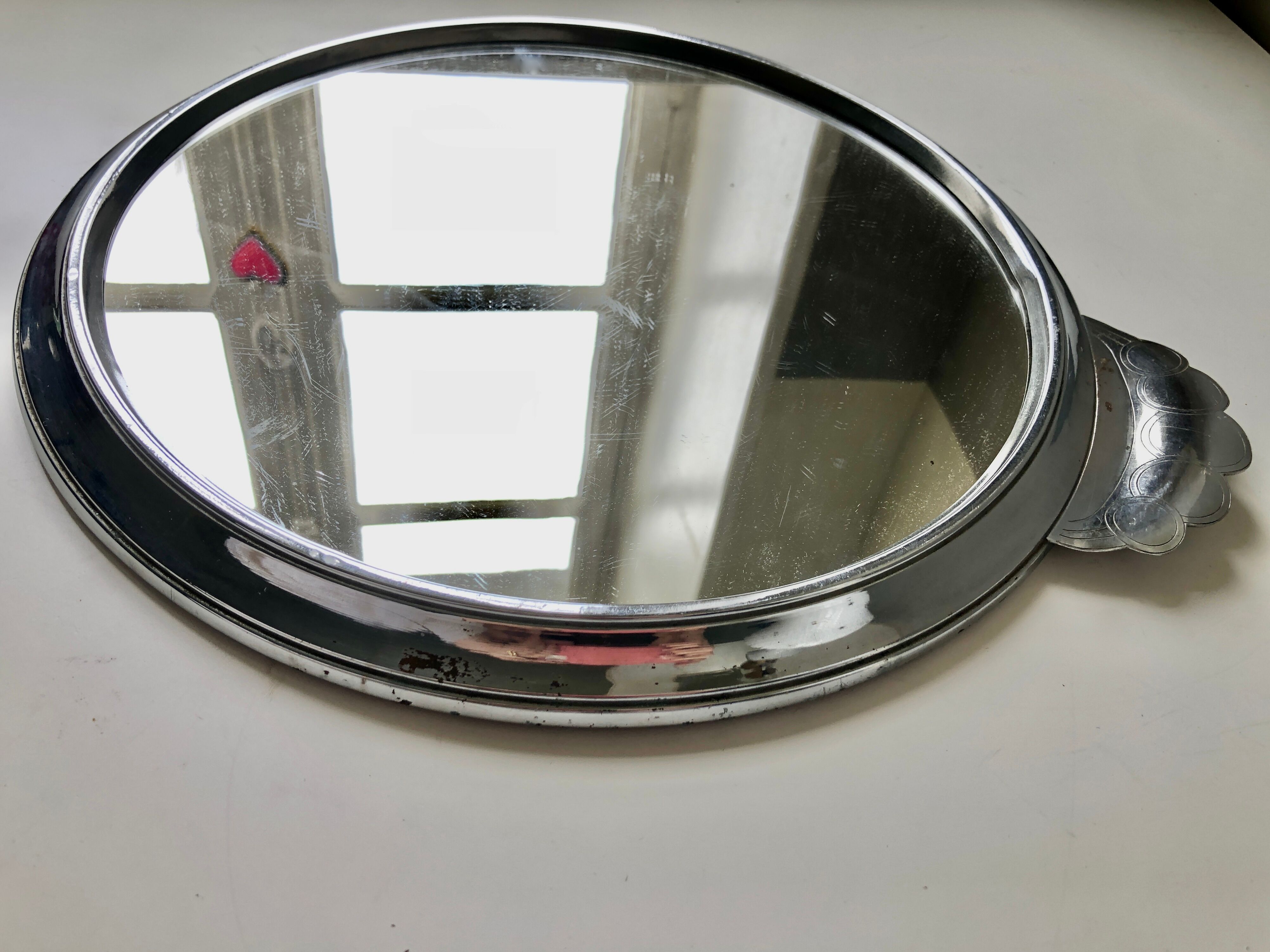 Metal mirror tray 1930 1940