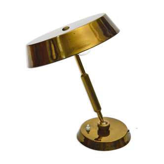 Lampe de bureau en laiton italienne vintage des années 1950 attribuée à Stilnovo