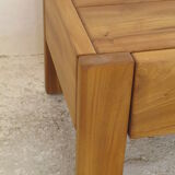 Pair of side tables, House Regain 1970, oiled elm