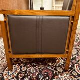 Classic Art Deco Armchair Black High