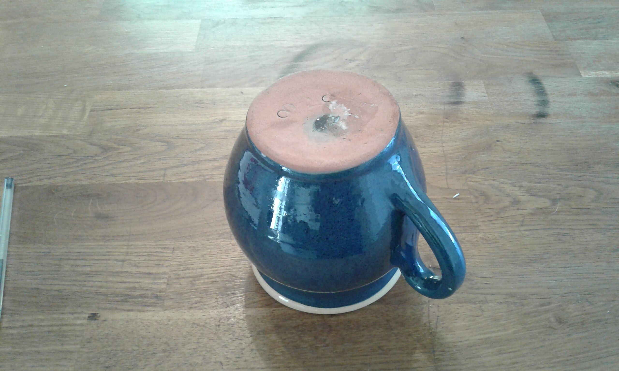 Terracotta pitcher vintage bird décor