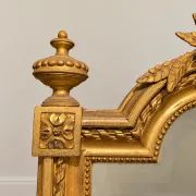 Large antique gilded fireplace mirror, Louis style