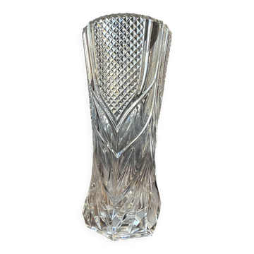 Massive vase Crystal d'Arques-Durand, series "Royale" (1950, France)