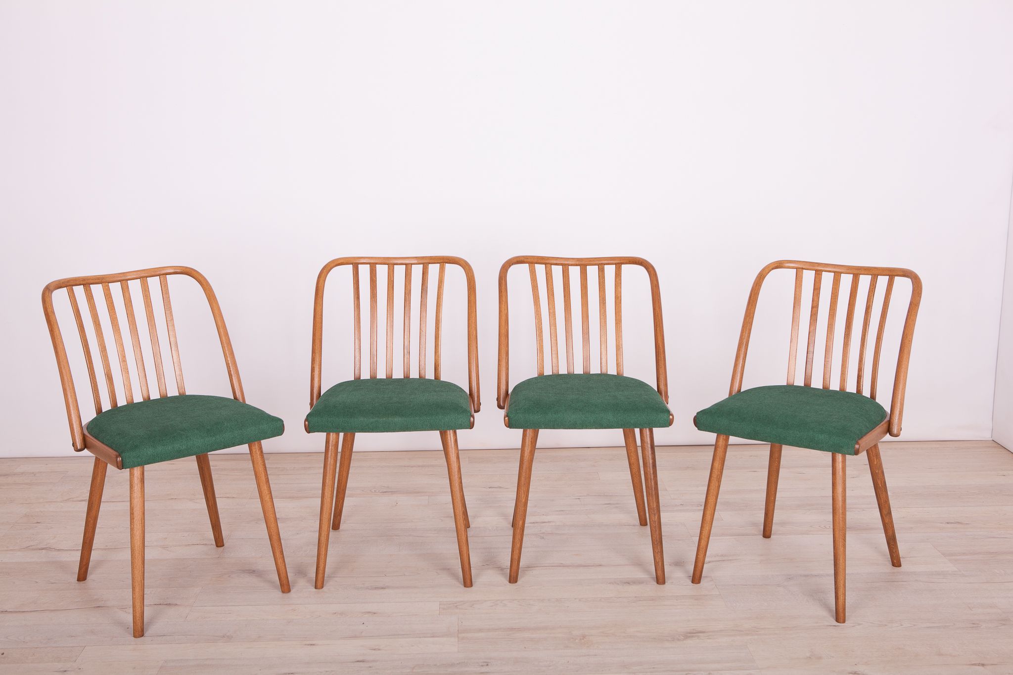 Green Dining Chairs by Antonin Suman for Ton, 1960