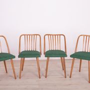 Green Dining Chairs by Antonin Suman for Ton, 1960