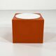 Orange and white stool Il Kubile by MIM Roma, 1970