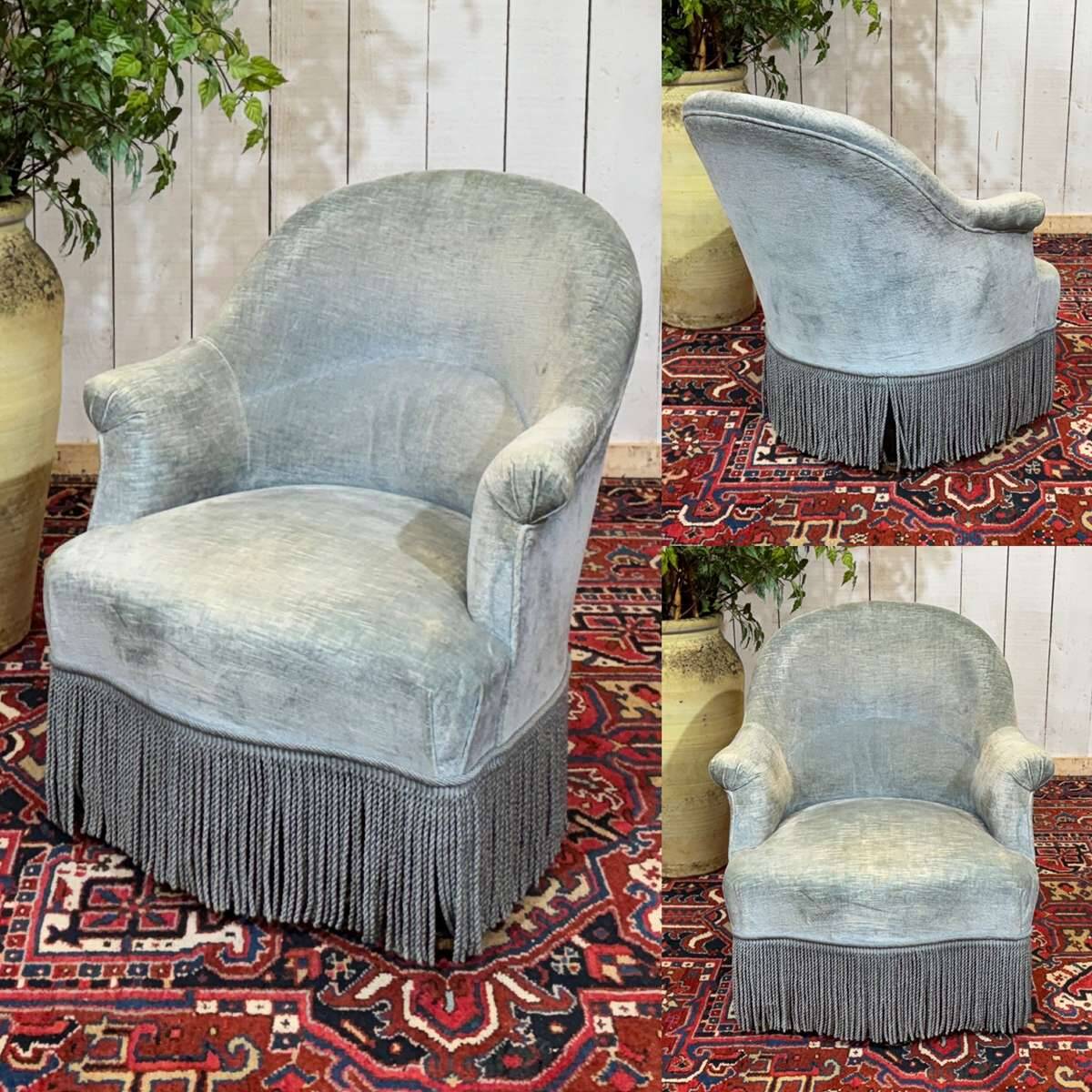 Napoleon III toad armchair, late 19th century.