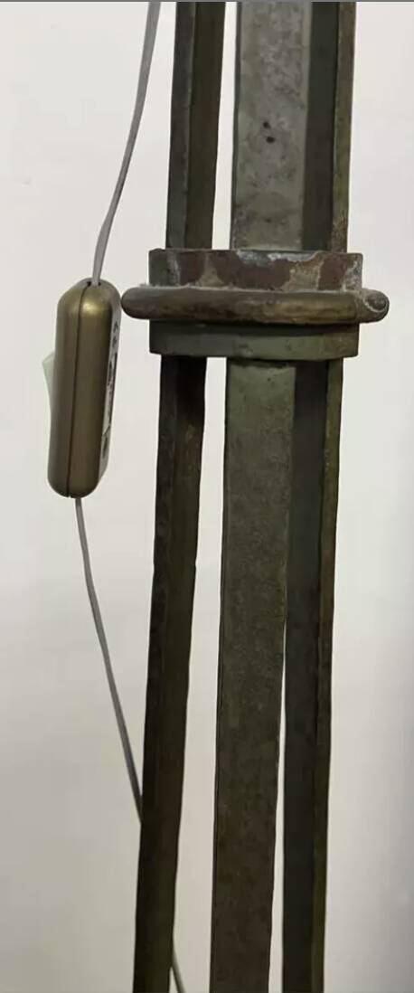 Art Deco wrought iron floor lamp base from the 1930s