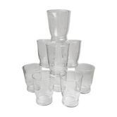 Set of 9 water glasses engraved 50s