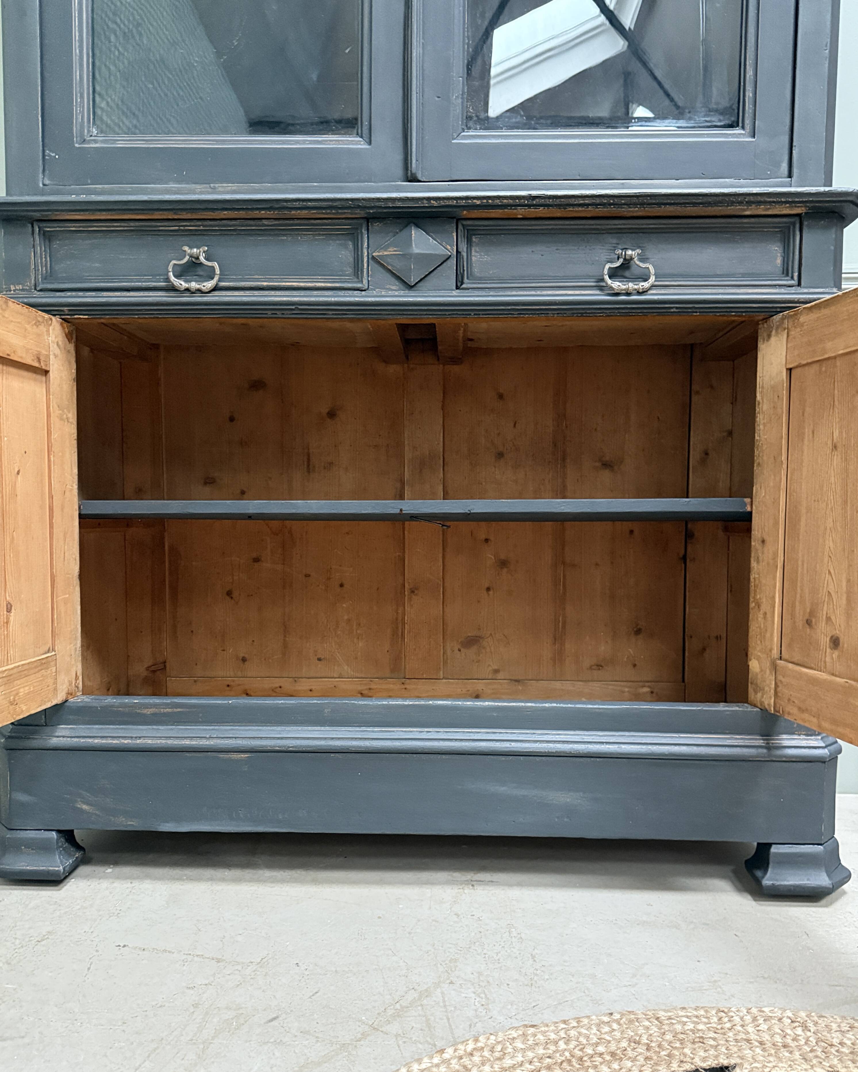 Louis-Philippe style black patina sideboard (restored)